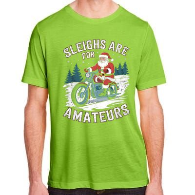 Christmas Funny Santa Claus Humor Xmas Holiday Xmas Motorcycle Adult ChromaSoft Performance T-Shirt