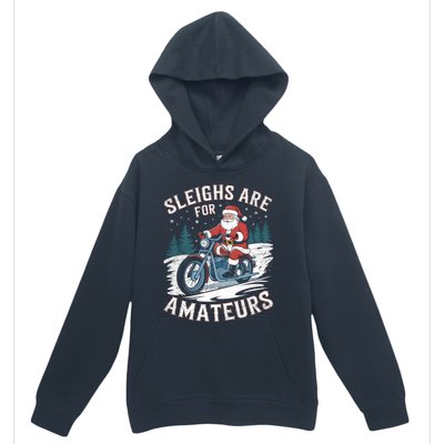 Christmas Funny Santa Claus Humor Xmas Holiday Xmas Motorcycle Urban Pullover Hoodie