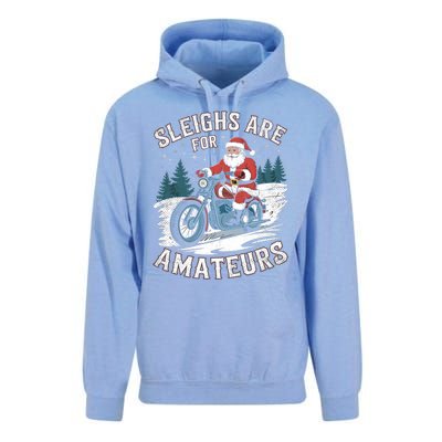 Christmas Funny Santa Claus Humor Xmas Holiday Xmas Motorcycle Unisex Surf Hoodie