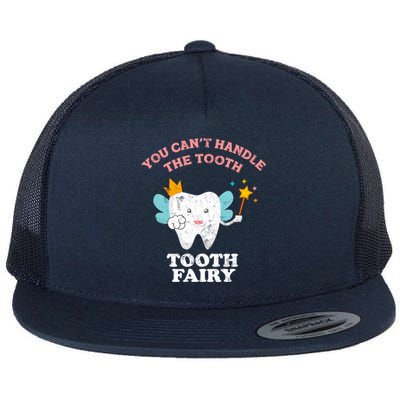 Cute Funny Saying Tooth Fairy Day Funny Gift Flat Bill Trucker Hat