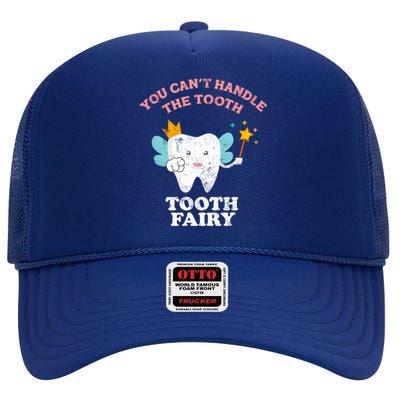 Cute Funny Saying Tooth Fairy Day Funny Gift High Crown Mesh Back Trucker Hat