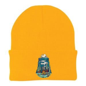 Camping Forest Smoke Knit Cap Winter Beanie