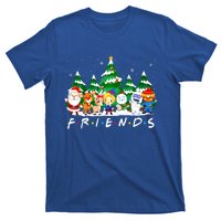 Christmas Friends Santa Rudolph Snowman Xmas Family Pajamas T-Shirt