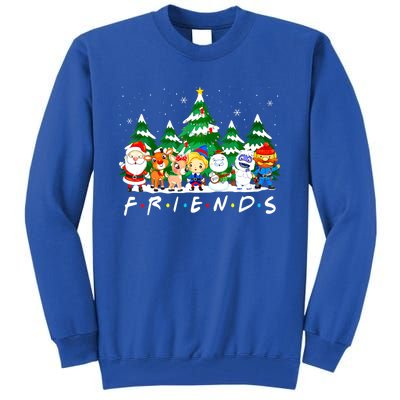 Christmas Friends Santa Rudolph Snowman Xmas Family Pajamas Tall Sweatshirt