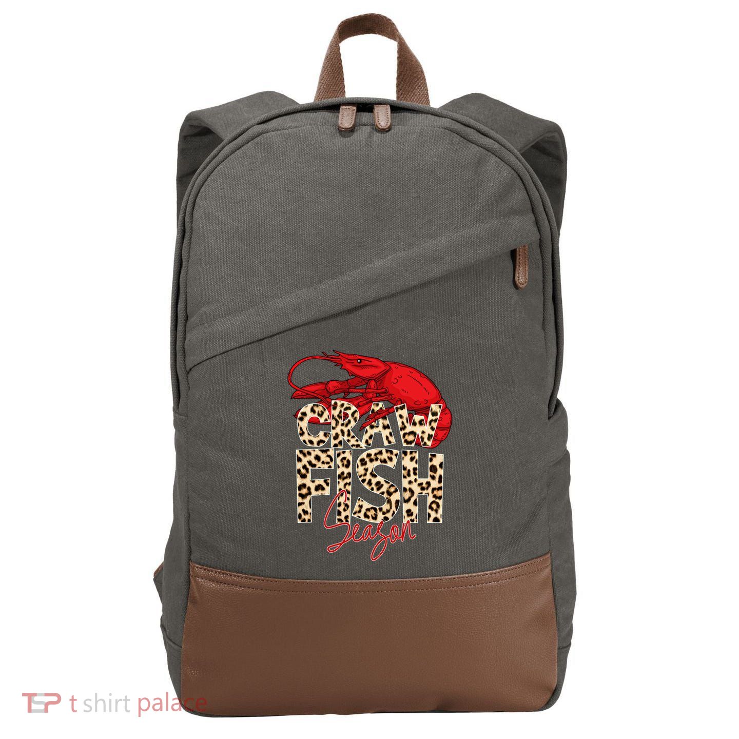 Craw Fish Season Lobster Lover Funny Cotton Canvas Backpack
