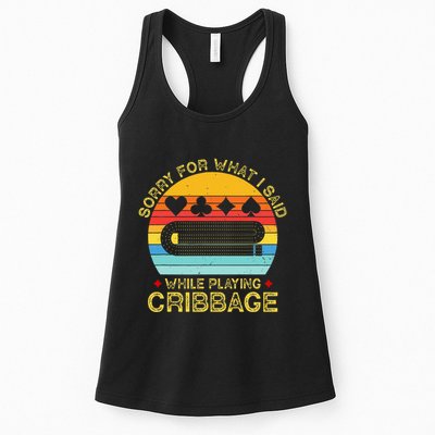 Cribbage Funny Sorry For What I Said While Playing Womens Tank Top