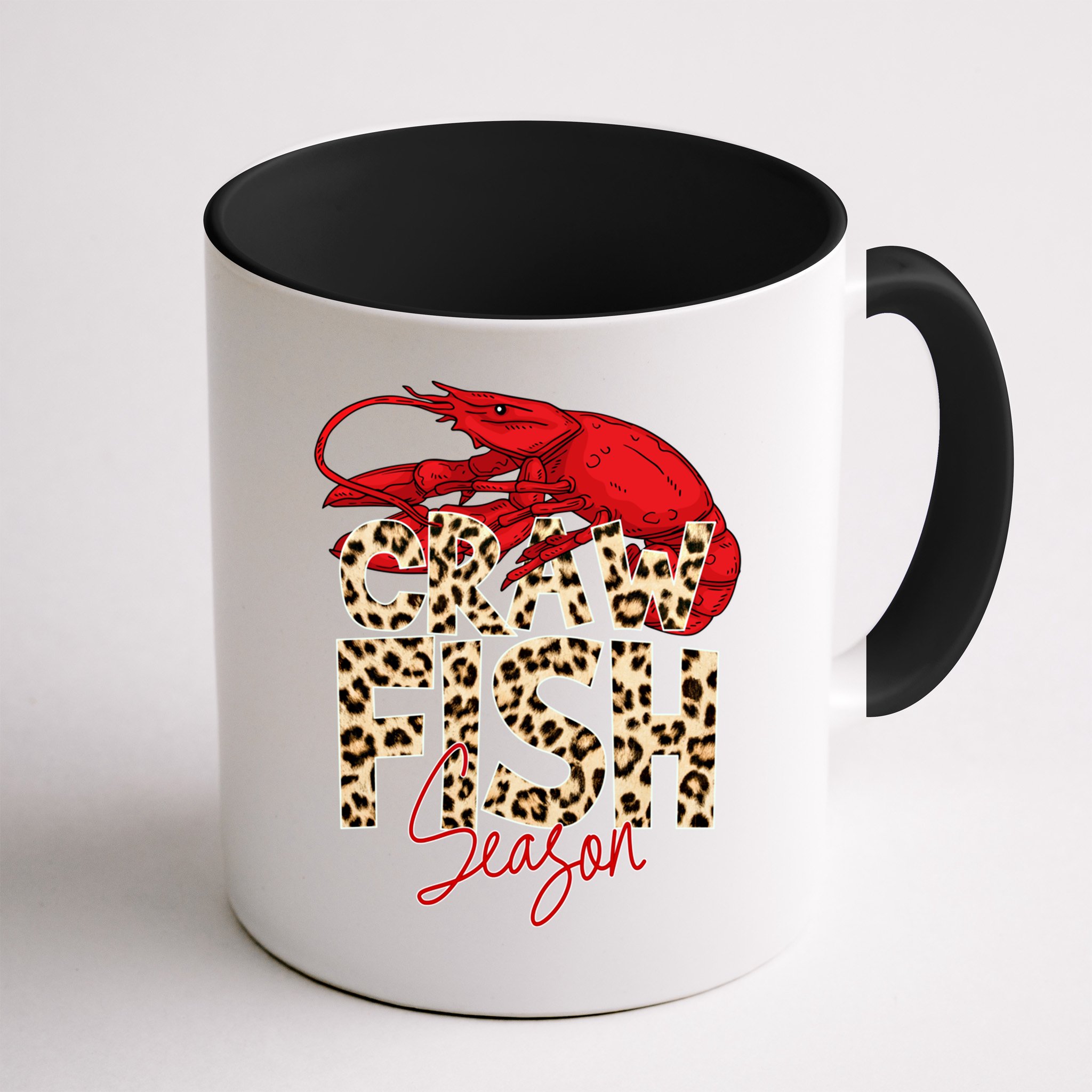 Craw Fish Season Leopard Funny Crawfish Boil Lobster Cajun Gift Mug