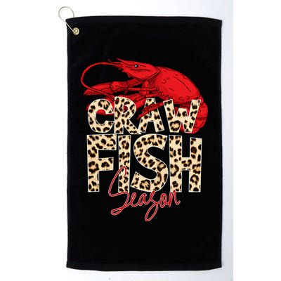 Craw Fish Season Leopard Funny Crawfish Boil Lobster Cajun Gift Golf Towel