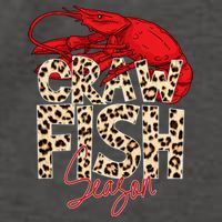 Craw Fish Season Leopard Funny Crawfish Boil Lobster Cajun Gift Vector Backpack