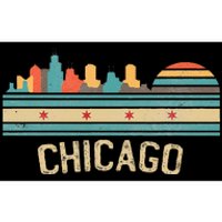 Chicago Flag Skyline Vintage Illinois City Retro Souvenir Bumper Sticker