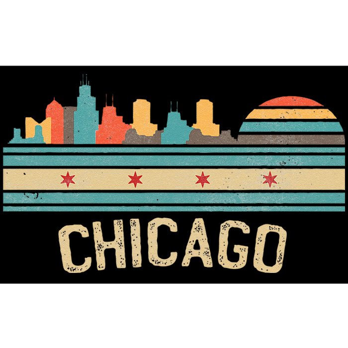 Chicago Flag Skyline Vintage Illinois City Retro Souvenir Bumper Sticker