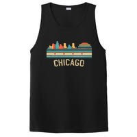 Chicago Flag Skyline Vintage Illinois City Retro Souvenir PosiCharge Competitor Tank