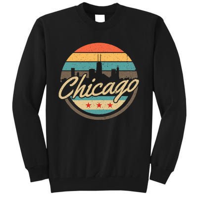 Chicago Flag Skyline Vintage Illinois Usa Souvenir Tall Sweatshirt