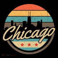 Chicago Flag Skyline Vintage Illinois Usa Souvenir Kids T-Shirt