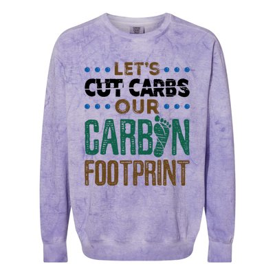 Carbon Footprint Save Our Planet Global Warming Environt Great Gift Colorblast Crewneck Sweatshirt