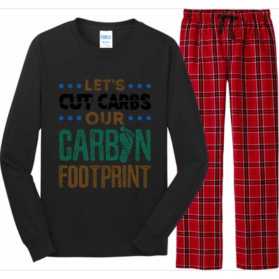 Carbon Footprint Save Our Planet Global Warming Environt Great Gift Long Sleeve Pajama Set