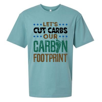 Carbon Footprint Save Our Planet Global Warming Environt Great Gift Sueded Cloud Jersey T-Shirt