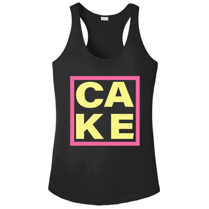 Cake Funny Sweet Baking Frosting Ladies PosiCharge Competitor Racerback Tank