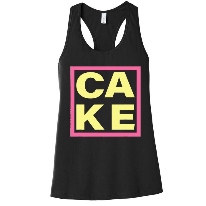 Cake Funny Sweet Baking Frosting Women's Racerback Tank