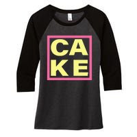 Cake Funny Sweet Baking Frosting Women's Tri-Blend 3/4-Sleeve Raglan Shirt