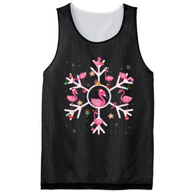 Christmas Flamingo Santa Hat Xmas Lights Flamingo Snowflakes  Mesh Reversible Basketball Jersey Tank