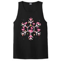 Christmas Flamingo Santa Hat Xmas Lights Flamingo Snowflakes  PosiCharge Competitor Tank