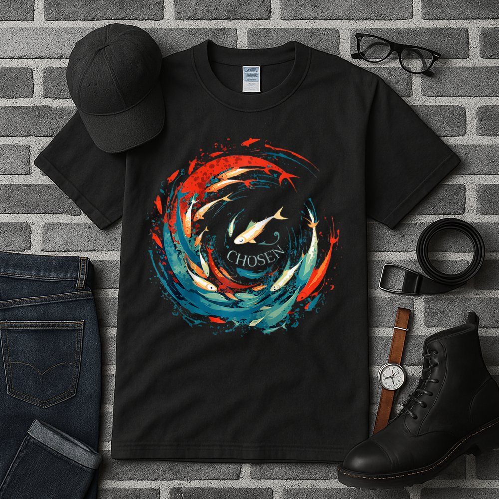 Chosen Fish Swim Against The Current Bible Verse Christian Tall T-Shirt