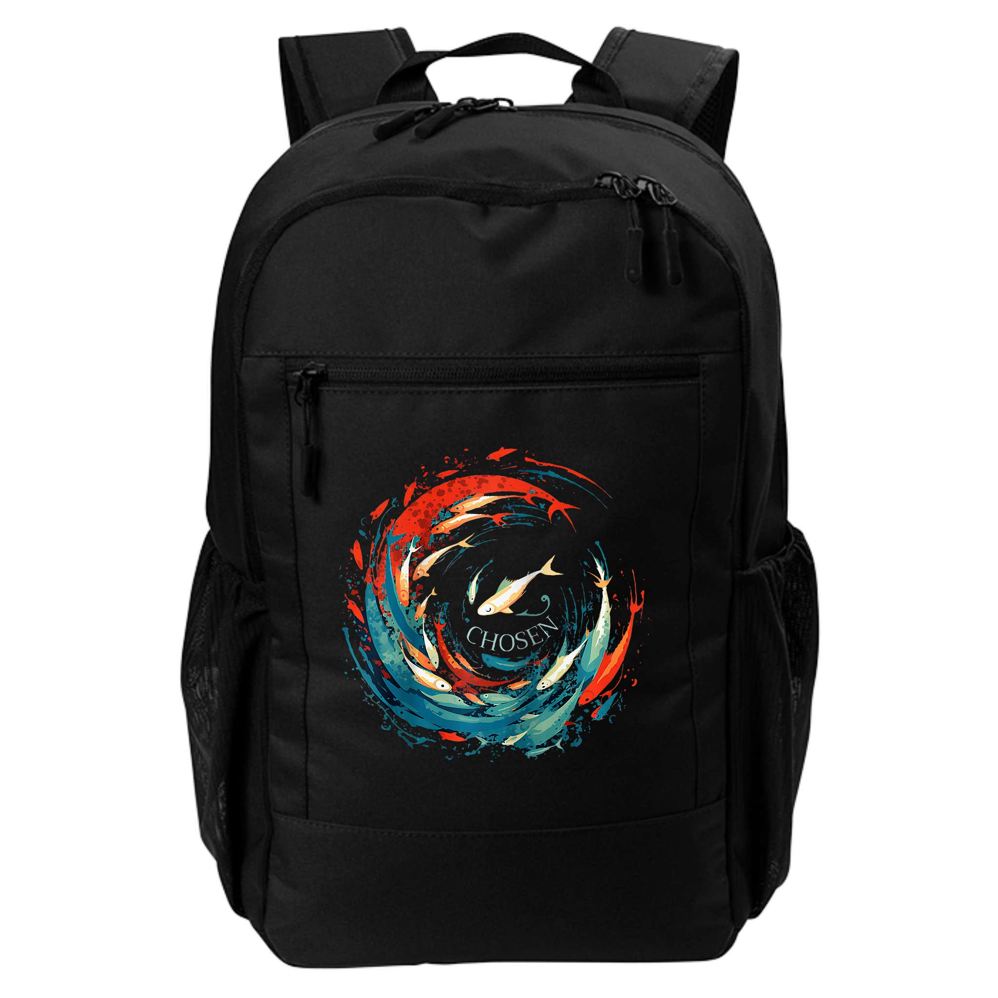 Chosen Fish Swim Against The Current Bible Verse Christian Backpack