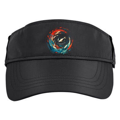 Chosen Fish Swim Against The Current Bible Verse Christian Adult Drive Performance Visor