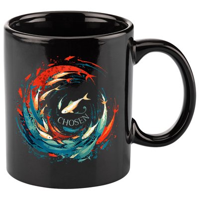 Chosen Fish Swim Against The Current Bible Verse Christian 11oz C Handle Ceramic Mug