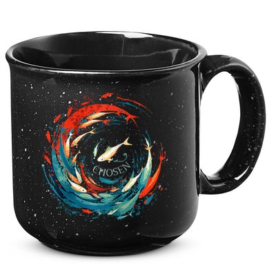Chosen Fish Swim Against The Current Bible Verse Christian 15oz Campfire Ceramic Mug