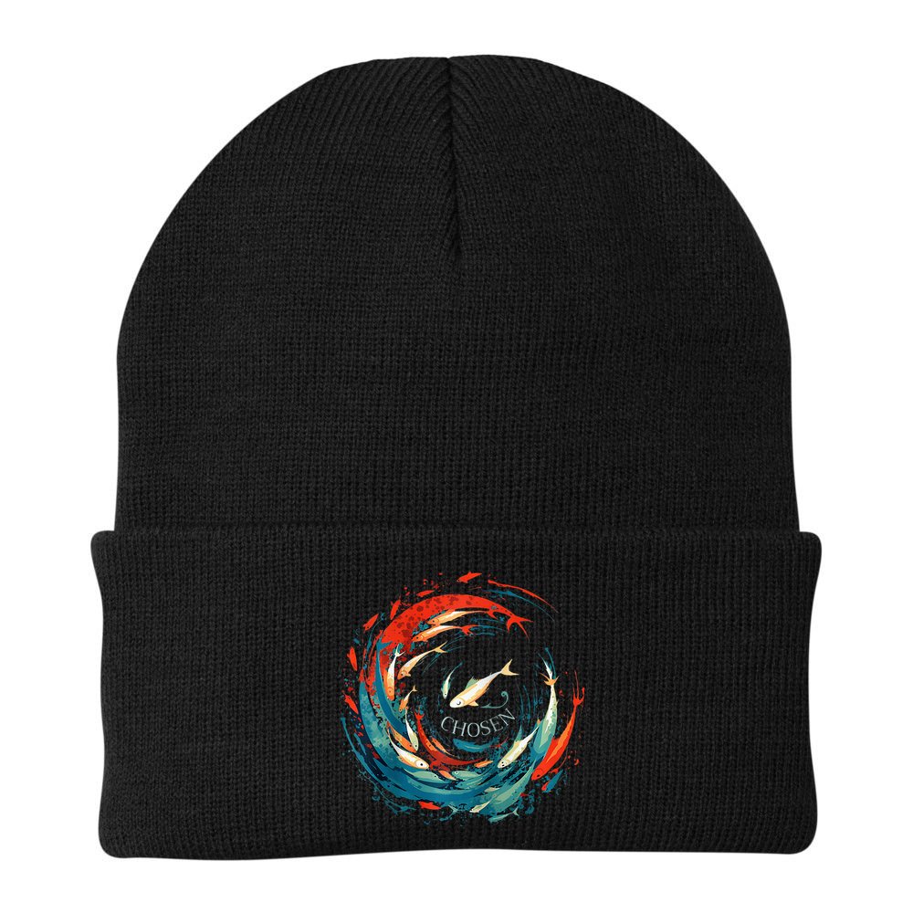 Chosen Fish Swim Against The Current Bible Verse Christian Beanie