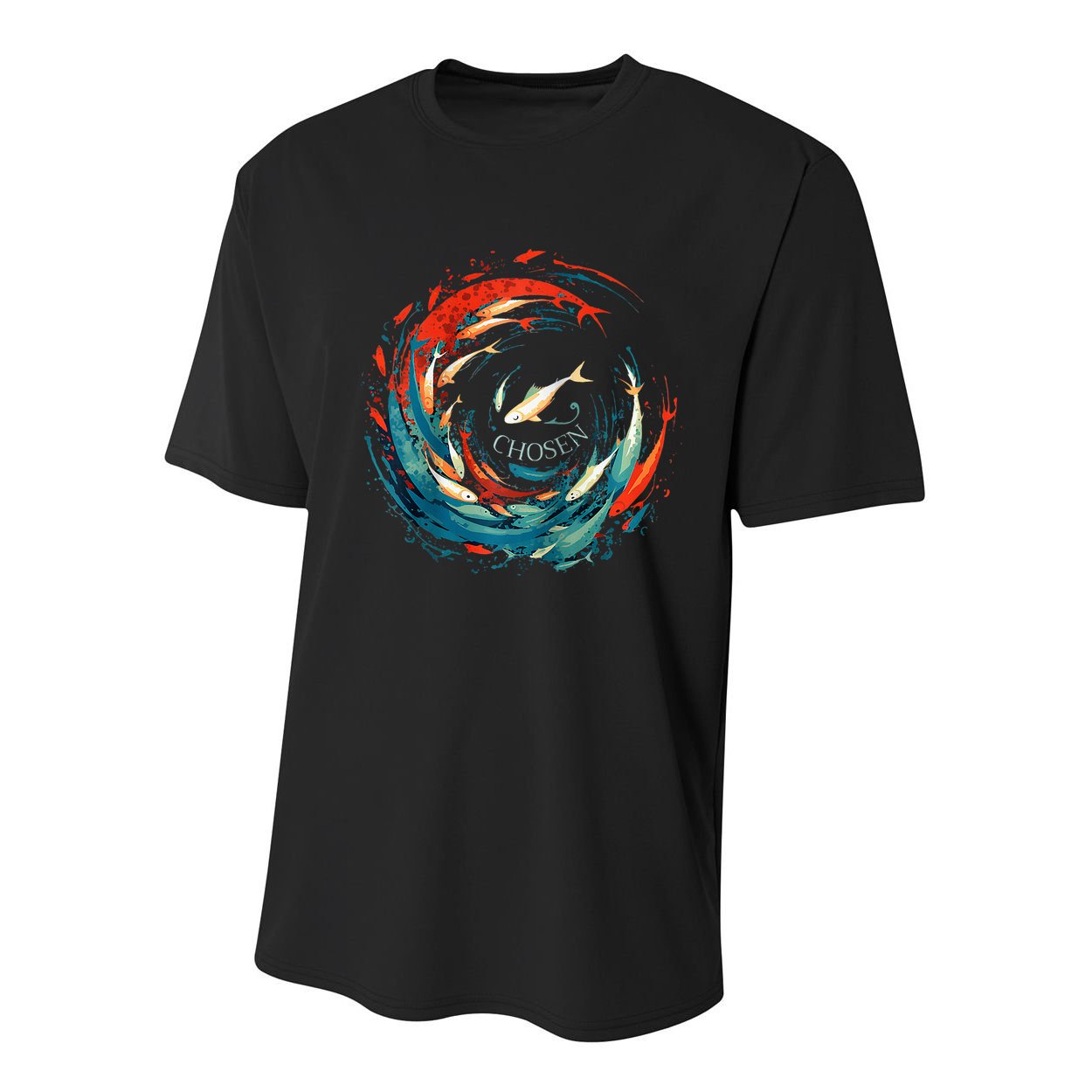 Chosen Fish Swim Against The Current Bible Verse Christian Youth Performance Sprint T-Shirt