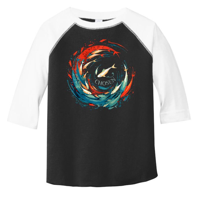 Chosen Fish Swim Against The Current Bible Verse Christian Toddler Fine Jersey T-Shirt