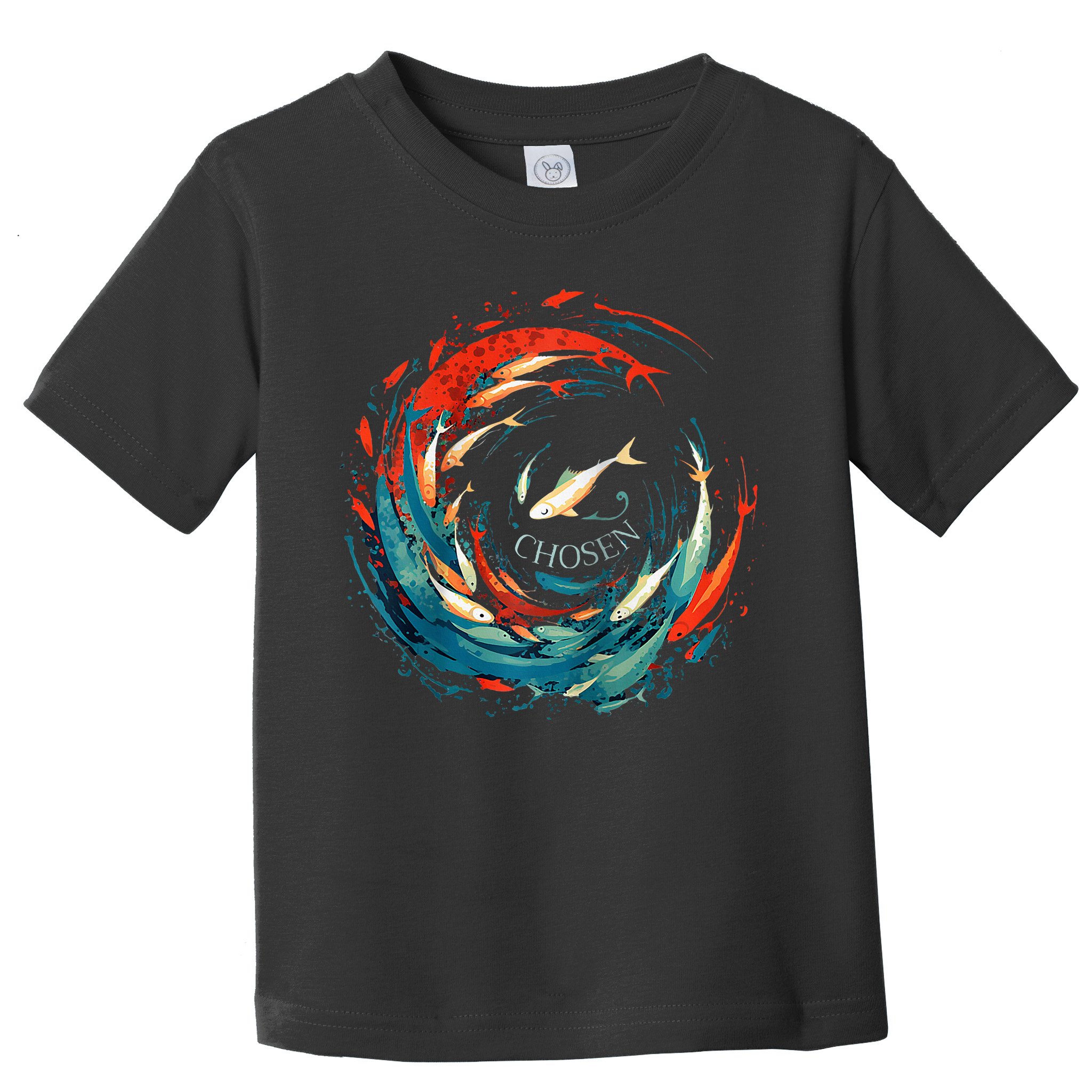 Chosen Fish Swim Against The Current Bible Verse Christian Toddler T-Shirt