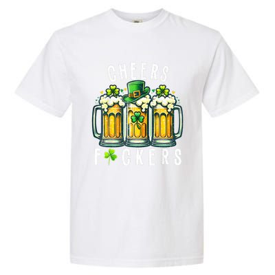 Cheers Fuckers St Patricks Day Funny Beer Drinking Mugs Garment-Dyed Heavyweight T-Shirt