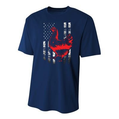 Chicken Farmer Shirts Cool Chicken Flag Youth Performance Sprint T-Shirt