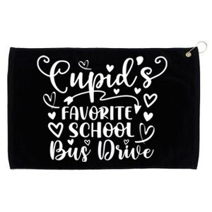 Cupid's Favorite School Bus Drive Gift Funny Valentines Day Funny Gift Grommeted Golf Towel