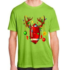 Christmas Football Santa Hat Sports Xmas Team Lovers Holiday Adult ChromaSoft Performance T-Shirt