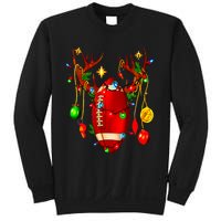 Christmas Football Santa Hat Sports Xmas Team Lovers Holiday Sweatshirt