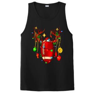 Christmas Football Santa Hat Sports Xmas Team Lovers Holiday PosiCharge Competitor Tank