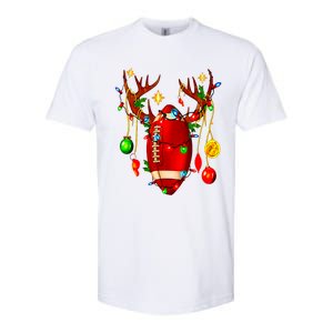 Christmas Football Santa Hat Sports Xmas Team Lovers Holiday Softstyle CVC T-Shirt