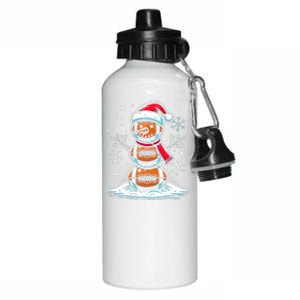 Christmas Football Snowman Holiday Sports Design Aluminum Water Bottle