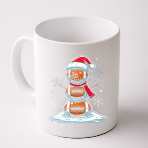 Christmas Football Snowman Holiday Sports Design Coffee Mug