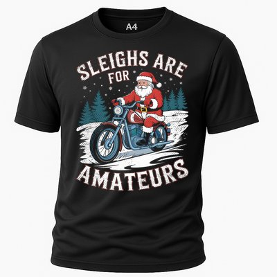 Christmas Funny Santa Claus Humor Xmas Holiday Motorcycle Cooling Performance Crew T-Shirt