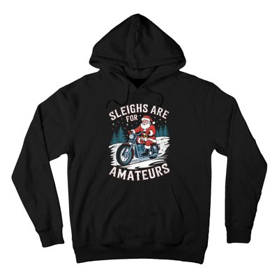 Christmas Funny Santa Claus Humor Xmas Holiday Motorcycle Hoodie