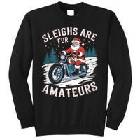 Christmas Funny Santa Claus Humor Xmas Holiday Motorcycle Sweatshirt