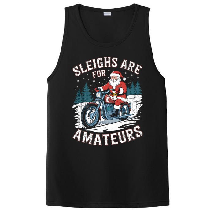 Christmas Funny Santa Claus Humor Xmas Holiday Motorcycle PosiCharge Competitor Tank