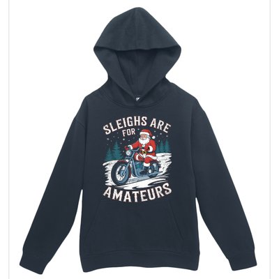 Christmas Funny Santa Claus Humor Xmas Holiday Motorcycle Urban Pullover Hoodie