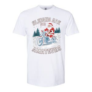 Christmas Funny Santa Claus Humor Xmas Holiday Motorcycle Softstyle CVC T-Shirt